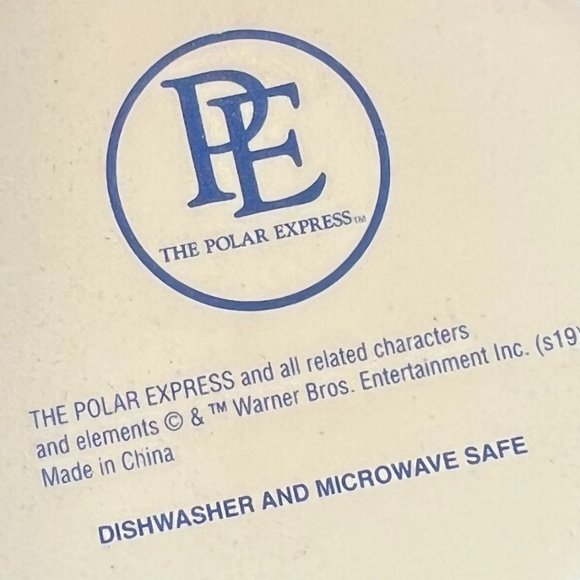 Pair of  Polar Express Christmas Mugs 3D Embossed Train BELIEVE ~ Warner Bros. - Picture 9 of 9